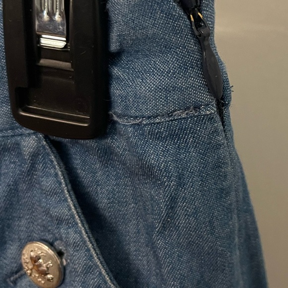 SALE Brooks Brothers Sailor Blue Chambray Pants Girls Sz 14 W/Adjustable Waist - Picture 4 of 6